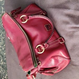Dooney and Bourke Florentine Satchel in Crimson (Large size)